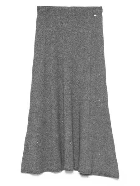 Fuste Liu Jo Liu Jo Grey Midi Knit Skirt GREY Femei (BM 18702627) 1
