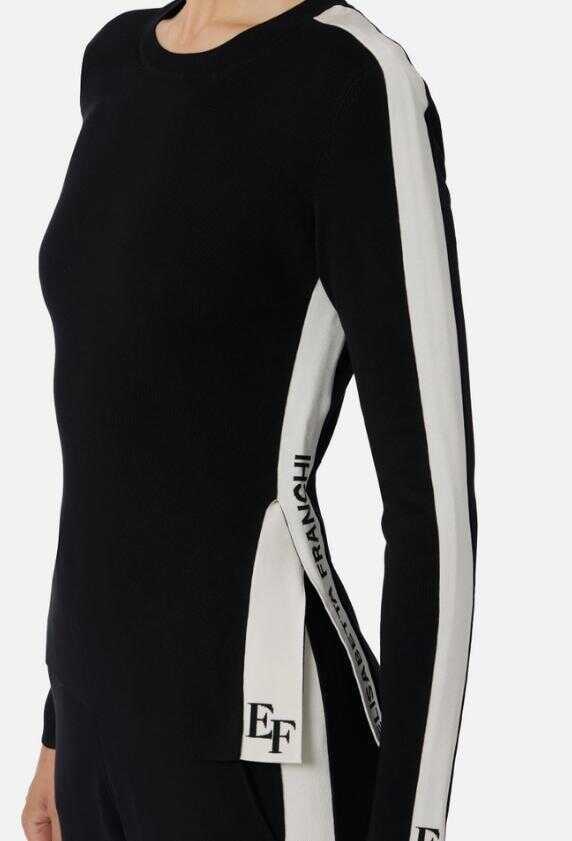 Pulovere Elisabetta Franchi Elisabetta Franchi Sweaters NERO/LATTE Femei (BM 18702717) 2