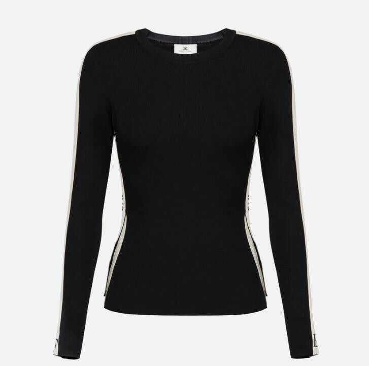Pulovere Elisabetta Franchi Elisabetta Franchi Sweaters NERO/LATTE Femei (BM 18702717) 1