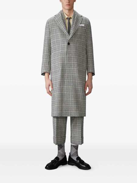 Paltoane Thom Browne Thom Browne Unconstructed Elongated Coat Check Hunting Tweed Clothing Black Barbati (BM 18702786) 2