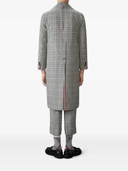 Paltoane Thom Browne Thom Browne Unconstructed Elongated Coat Check Hunting Tweed Clothing Black Barbati (BM 18702786) 3