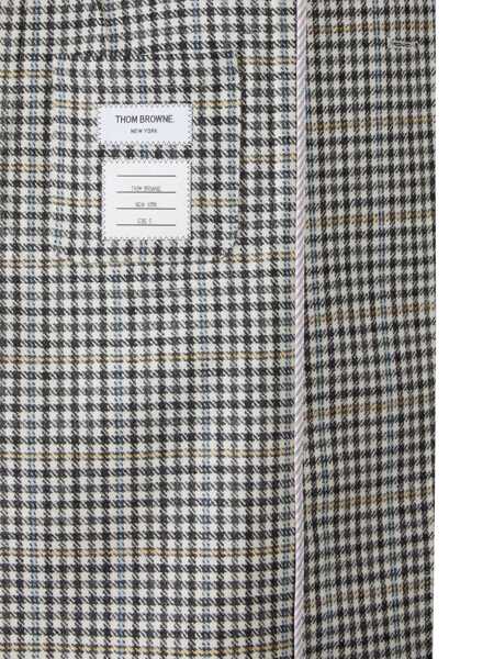 Paltoane Thom Browne Thom Browne Unconstructed Elongated Coat Check Hunting Tweed Clothing Black Barbati (BM 18702786) 5