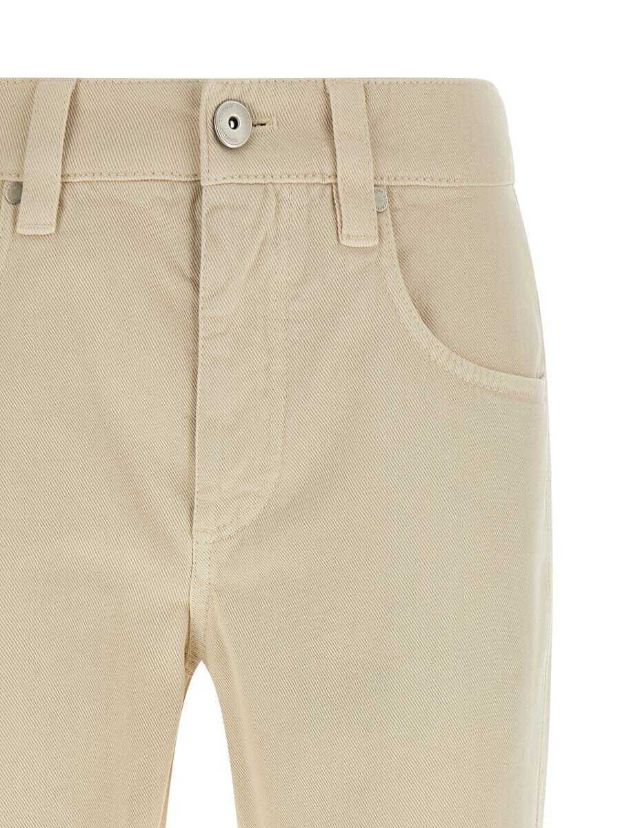 Blugi Brunello Cucinelli Brunello Cucinelli Denim Pants WHITE Femei (BM 18702801) 3