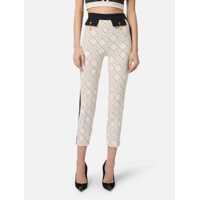 Pantaloni casual Elisabetta Franchi Dama - Pantaloni casual Elisabetta Franchi Elisabetta Franchi Trousers LATTE/NERO Femei (BM 18702978) - B-mall.ro