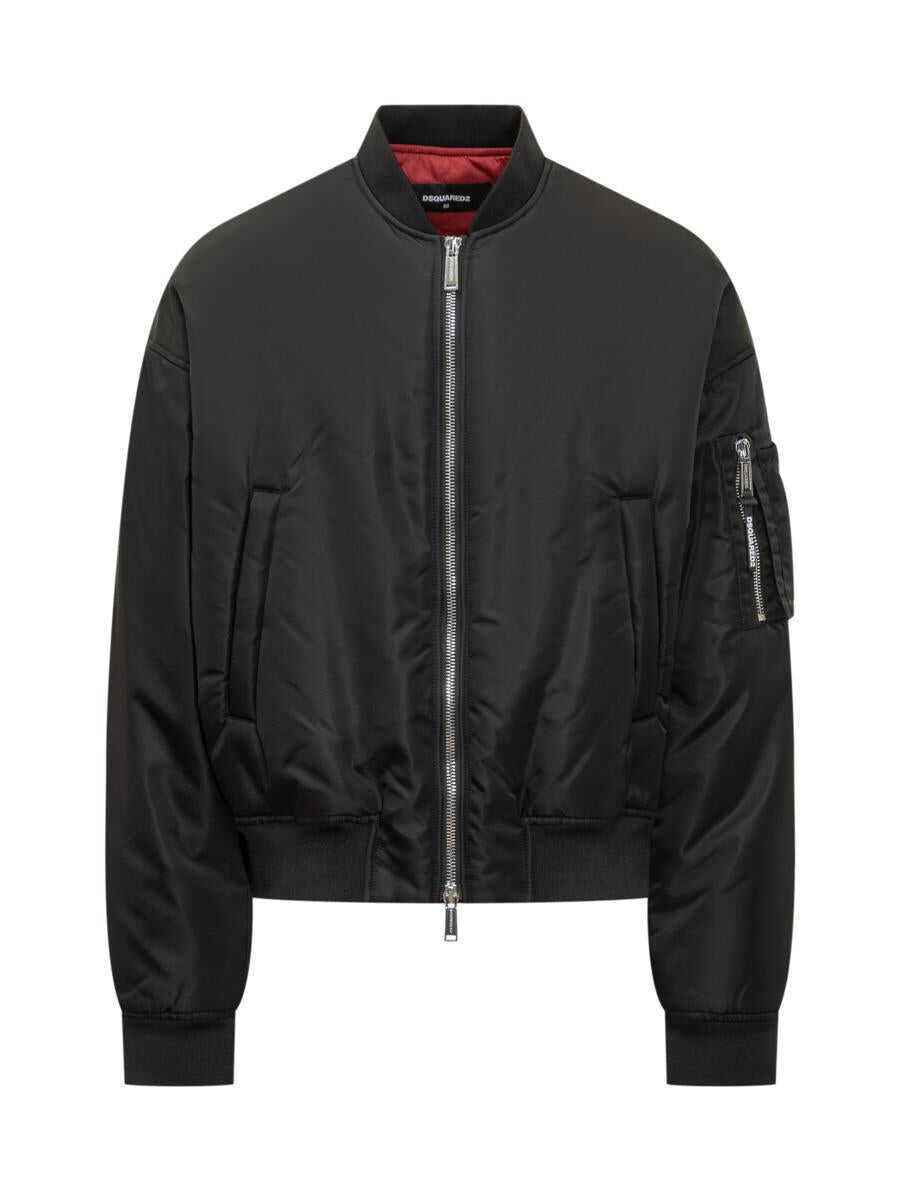 Bomber jacket DSQUARED2 DSQUARED2 Dsquared2 Bomber Jacket Black Barbati (BM 18703350) 1