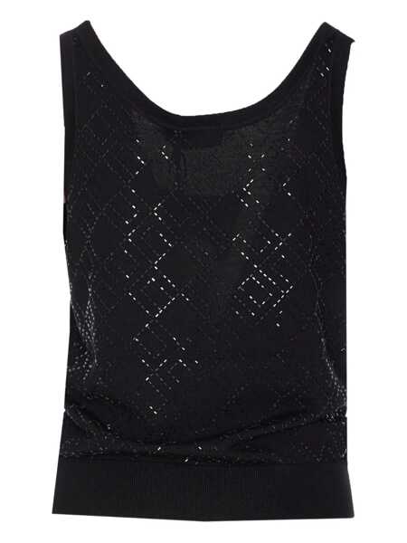 Topuri Elisabetta Franchi Elisabetta Franchi Top Black Femei (BM 18703515) 2