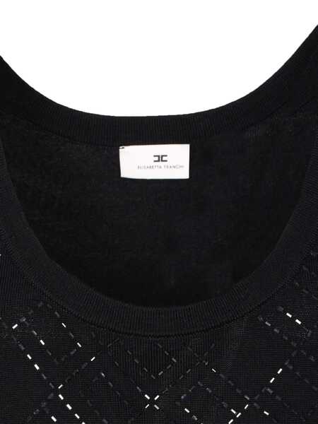 Topuri Elisabetta Franchi Elisabetta Franchi Top Black Femei (BM 18703515) 4