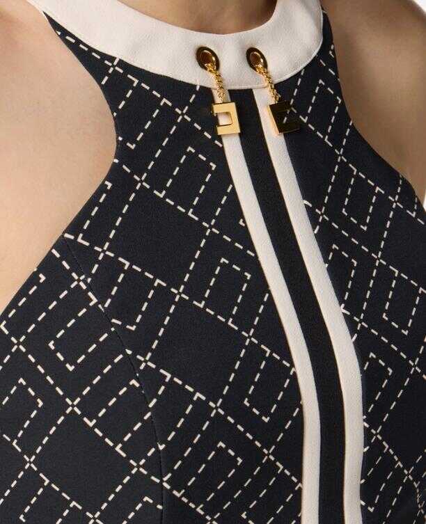 Topuri Elisabetta Franchi Elisabetta Franchi Top NERO/LATTE Femei (BM 18703539) 2