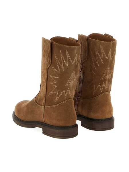 Sneakers Golden Goose WISH STAR BIKER SUEDE LEATHER AND EMBROIDERY UPPER SNEAKERS Brown Fete (BM 18703875) 2