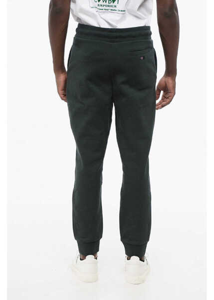 Pantaloni de trening EDENPARK Fleeced-Cotton Joggers With Monogram Green Barbati (BM 18703963) 2