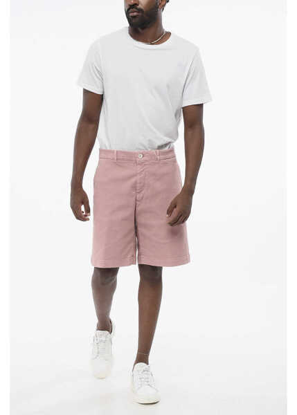 Pantaloni scurti Brunello Cucinelli Twill Cotton Chinos Shorts Pink Barbati (BM 18703966) 4
