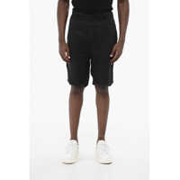 Pantaloni scurti Solid Color Linen Shorts With Belt Loops Barbati