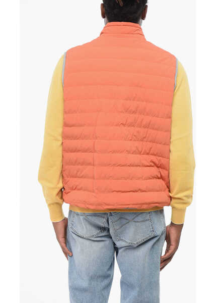 Geci de iarna Brunello Cucinelli Down Vest With Front Zip Orange Barbati (BM 18703975) 2