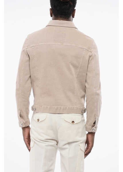 Geci de blugi Brunello Cucinelli Denim Saharan Jacket Beige Barbati (BM 18703981) 2