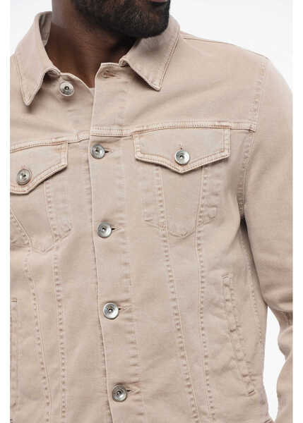Geci de blugi Brunello Cucinelli Denim Saharan Jacket Beige Barbati (BM 18703981) 3