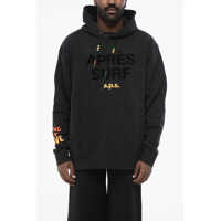 Bluze de trening Fleeced Cotton Duffy Hoodie With Checkered Insert And Fringe Barbati