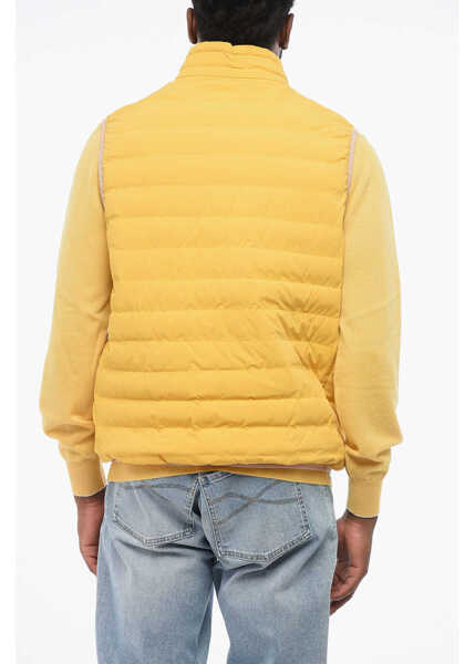 Geci de iarna Brunello Cucinelli Down Vest With Front Zip Yellow Barbati (BM 18703996) 2