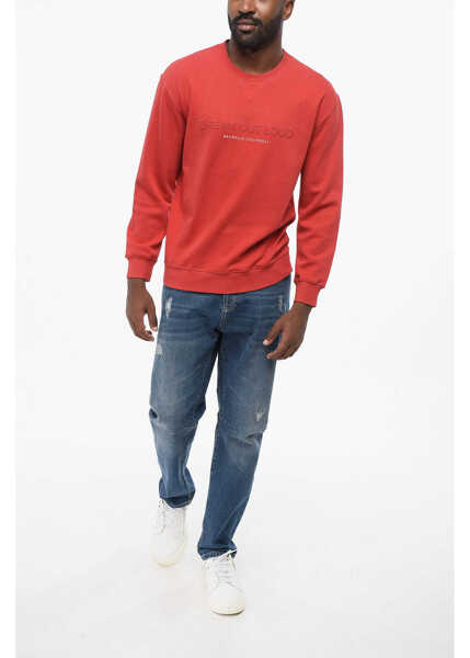Bluze de trening Brunello Cucinelli Crew Neck Dream Out Loud Cotton Blend Sweatshirt With Embroi Red Barbati (BM 18704002) 4