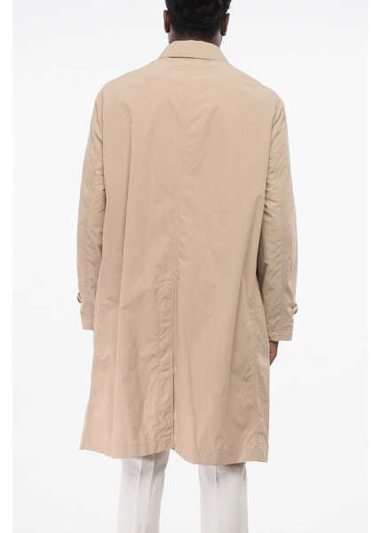 Paltoane Brunello Cucinelli Nylon Trench Coat With Hidden Buttoning Beige Barbati (BM 18704017) 2