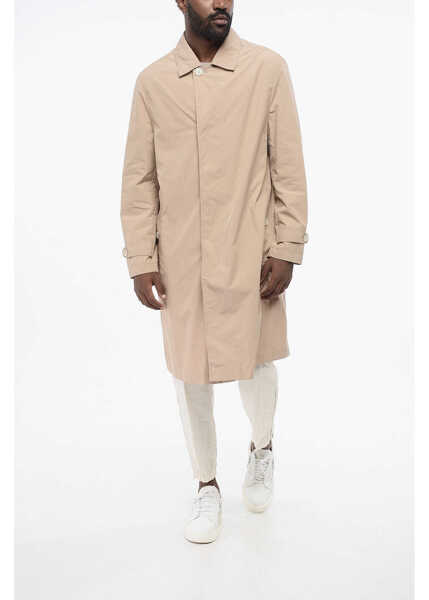 Paltoane Brunello Cucinelli Nylon Trench Coat With Hidden Buttoning Beige Barbati (BM 18704017) 4