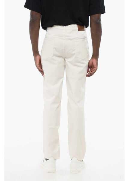 Pantaloni casual Brunello Cucinelli 5-Pocketed Stretch Cotton Pants White Barbati (BM 18704074) 4