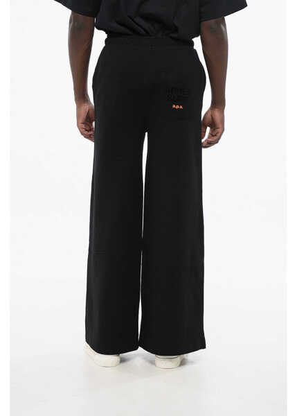 Pantaloni de trening APRES SURF Fleeced Cotton Gus Joggers With Contrasting Details Black Barbati (BM 18704086) 2