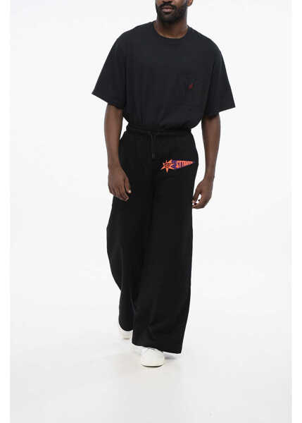 Pantaloni de trening APRES SURF Fleeced Cotton Gus Joggers With Contrasting Details Black Barbati (BM 18704086) 4