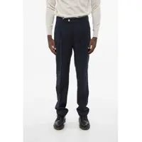 Pantaloni casual Single-Pleated Virgin Wool Blend Pants With Pinstriped Motif Barbati