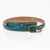 Elisabetta Franchi Faux-Leather Thin Belt With Logo Green