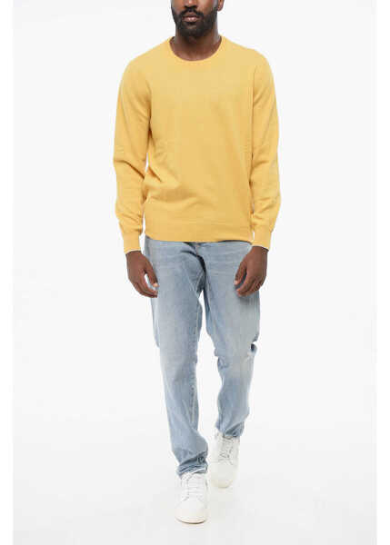 Pulovere Brunello Cucinelli Crew Neck Pure Cashmere Sweater Yellow Barbati (BM 18704125) 4