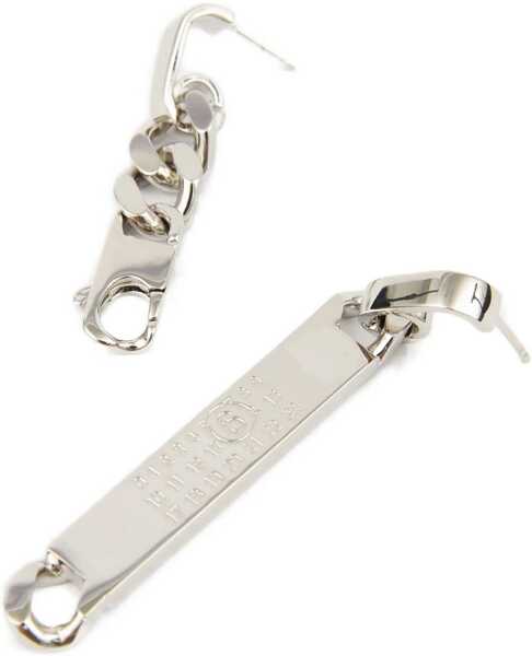 Cercei MM6 Maison Margiela Mismatched Chain Earrings SILVER Femei (BM 18704179) 3