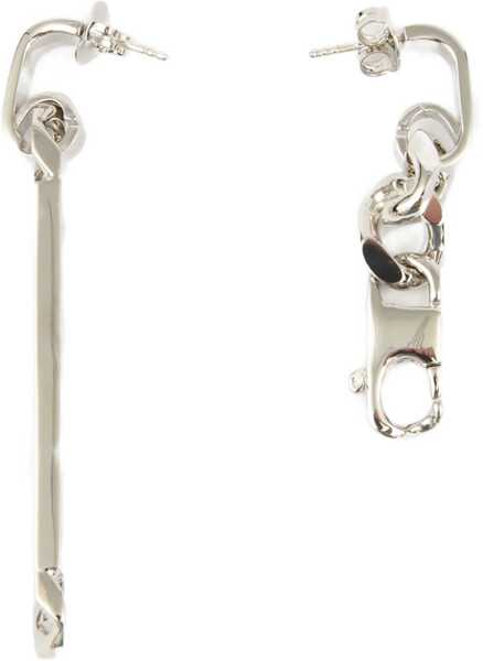 Cercei MM6 Maison Margiela Mismatched Chain Earrings SILVER Femei (BM 18704179) 4