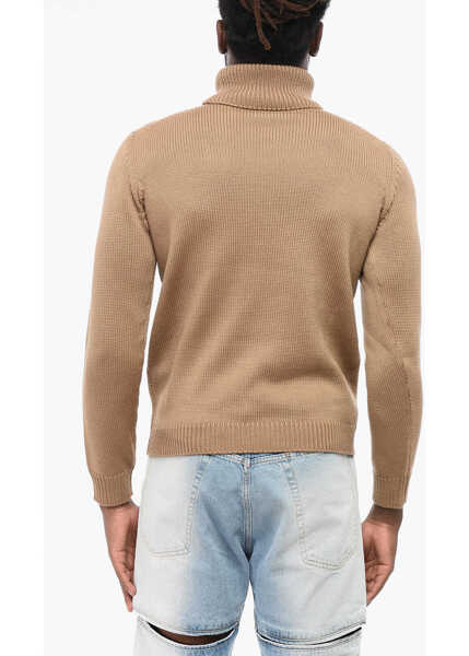 Pulovere Roberto Collina Merino Wool Turtleneck Sweater Brown Barbati (BM 18704191) 2