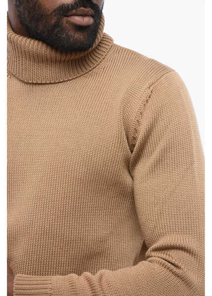 Pulovere Roberto Collina Merino Wool Turtleneck Sweater Brown Barbati (BM 18704191) 3