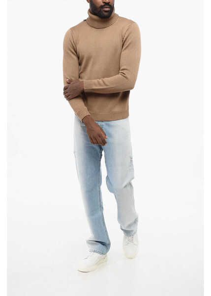 Pulovere Roberto Collina Merino Wool Turtleneck Sweater Brown Barbati (BM 18704191) 4