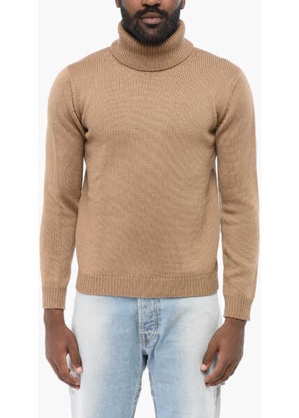 Pulovere Roberto Collina Merino Wool Turtleneck Sweater Brown Barbati (BM 18704191) 1