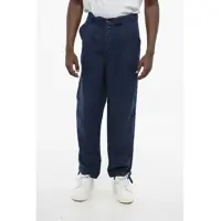 Pantaloni casual 4-Pocketed Linen Pants With Drawstringed Ankle Barbati