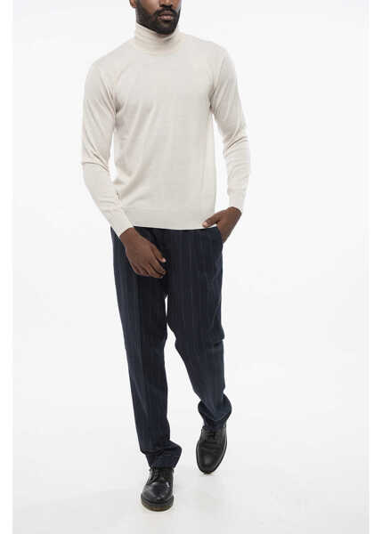 Pantaloni casual Brunello Cucinelli Single-Pleated Cotton Cargo Pants Military Green Barbati (BM 18704215) 4