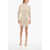 Balmain Long Sleeved Mesh Dress Beige