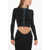 Balmain Ribbed Cropped Cardigan Embellished With Sequins And Beads Black