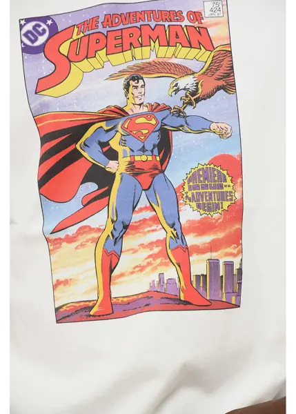 Tricouri Mc2 Saint Barth Warner Bros Dc Comics Printed The Adventures Of Superman Cre White Barbati (BM 18704242) 3