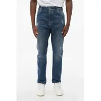 Blugi slim fit Distressed Detailed Slim Fit Denims 16Cm Barbati