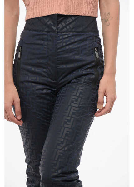 Pantaloni casual Fendi Monogram Nylon Ski Pants Blue Femei (BM 18704257) 3
