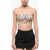 DSQUARED2 Tie Dye Effect Cropped Top With Logo Multicolor