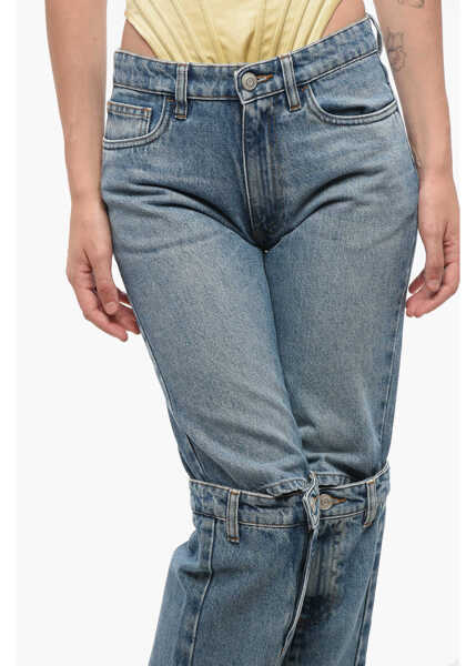 Blugi drepti COPERNI Mid Washed Open Knee Bootcut Denims 24Cm Blue Femei (BM 18704275) 3