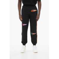 Pantaloni de trening Fleeced Cotton Oliva Joggers With Contrasting Details Barbati