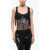 DSQUARED2 Fringes Cotton Cropped Top Black