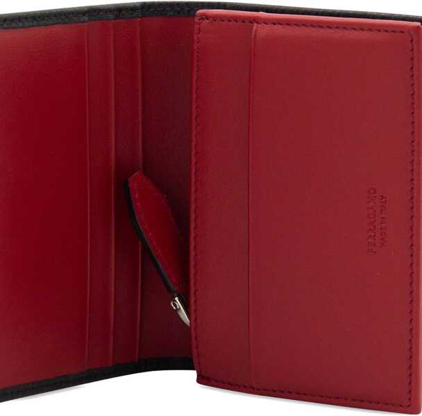 Portofele Ferragamo Gancini Card Holder NERO Barbati (BM 18704425) 4