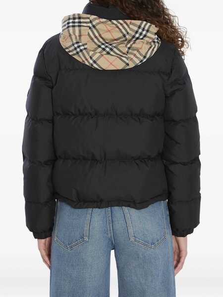 Bomber jacket Burberry Puffer Jacket With Concealed Hood BLACK Femei (BM 18704491) 2