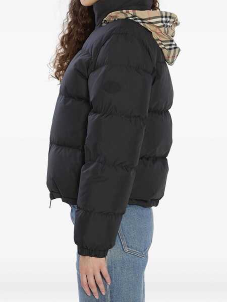 Bomber jacket Burberry Puffer Jacket With Concealed Hood BLACK Femei (BM 18704491) 3